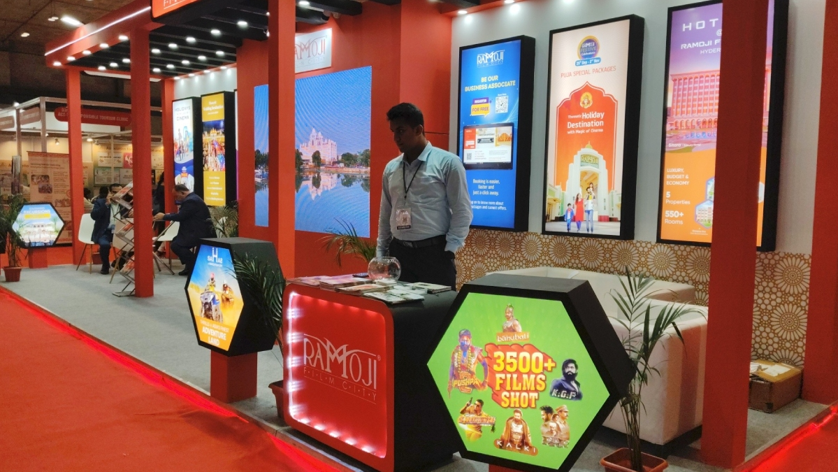 RAMOJI FILM CITY TRAVEL AND TOURISM FAIR IN KOLKATA TOUR PACKAGES OF RAMOJI FILIM CITY EDUCATIONAL PACKAGE IN RAMOJI