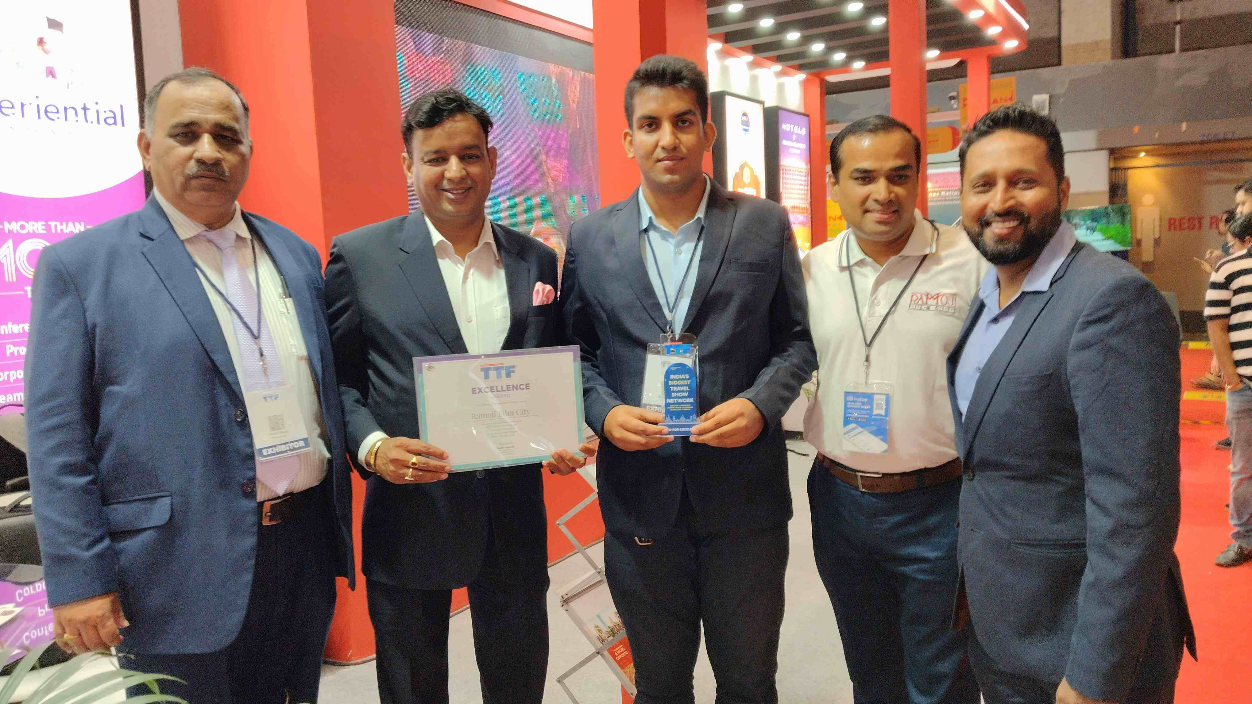 Ramoji Film City employees at the Travel and Tourism Fair