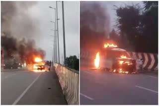 FIRE BROKE OUT IN CAR