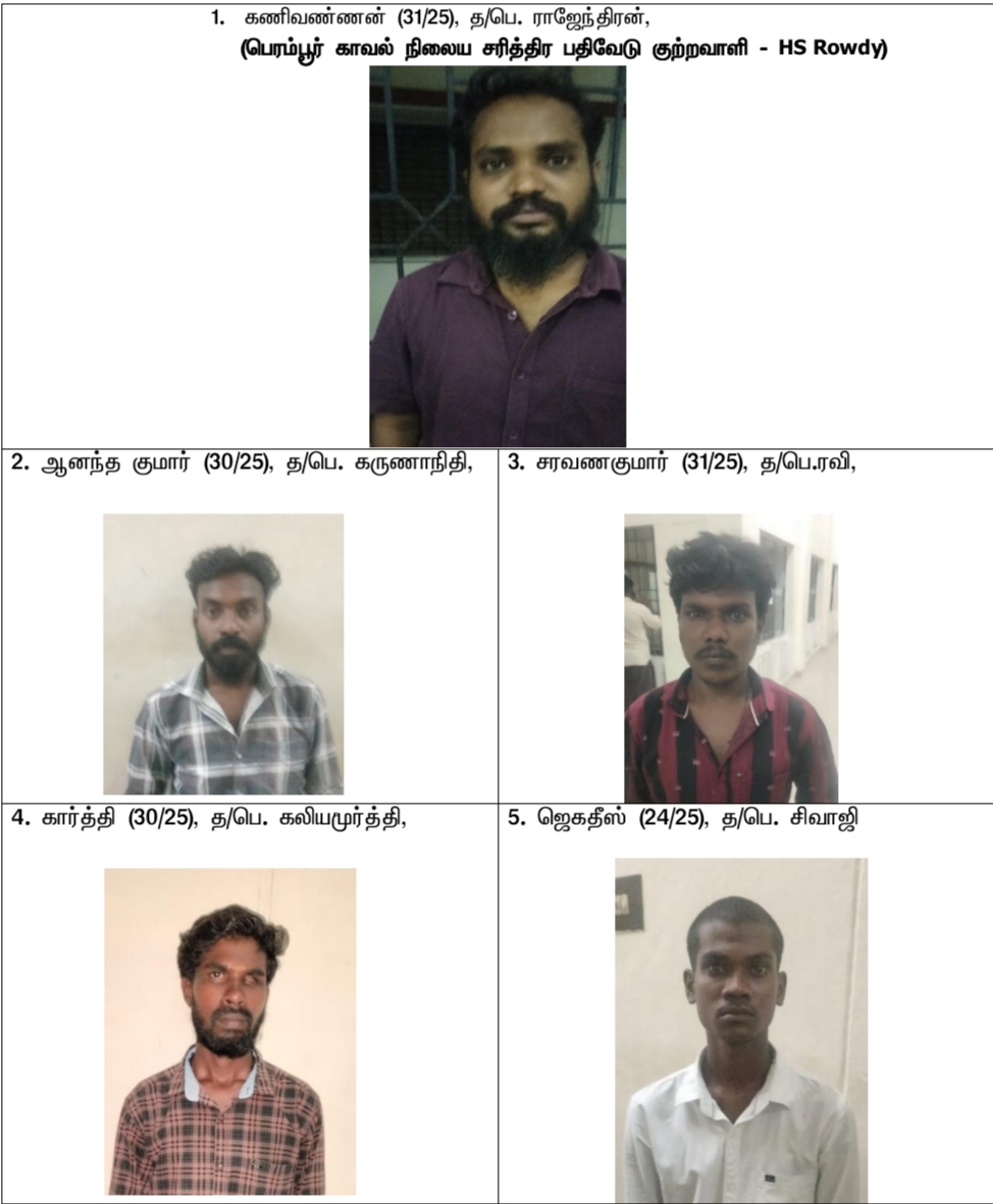 தண்டனை பெற்ற ஐவர்