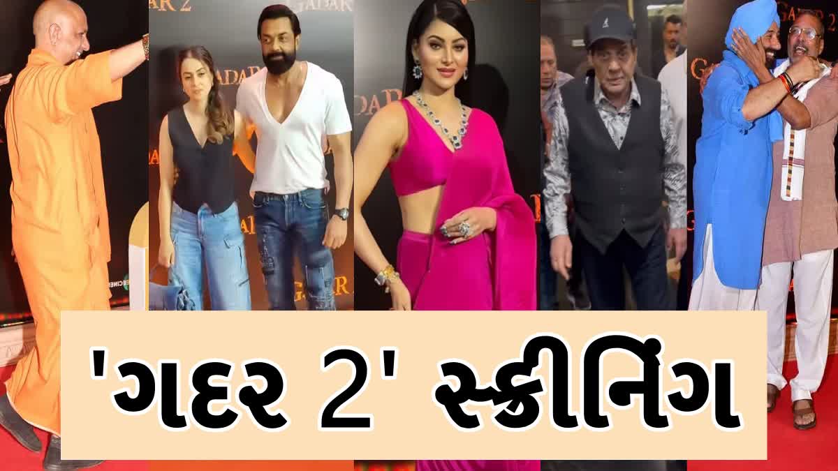 'ગદર 2'ના સ્ક્રીનિંગમાં સ્ટાર્સનો મેળો યોજાયો, CM યોગી સહિત આ કલાકારોએ આપી હાજરી