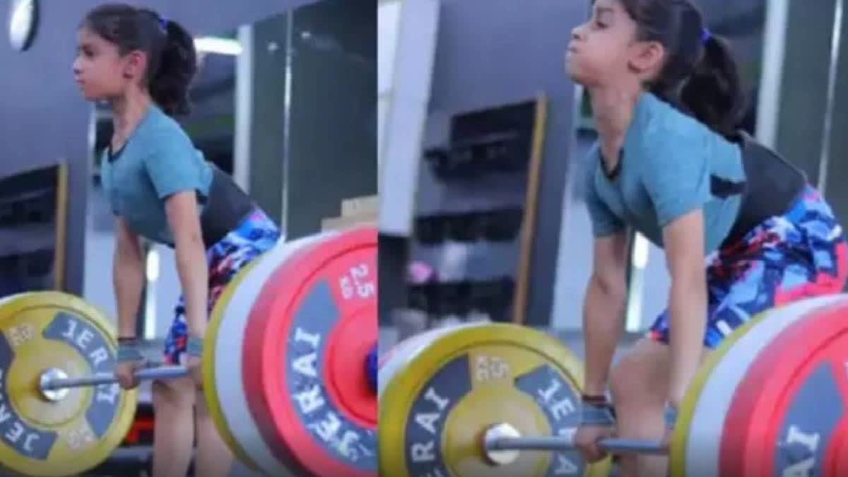 8 year old weightlifter Arshiya Goswami