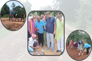 villagers of BJpar prepared road