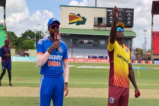 WI vs IND 4th T20I playing XI  WI vs IND  West Indies vs India toss report  West Indies vs India  Rovman Powell  Hardik Pandya  വെസ്റ്റ് ഇന്‍ഡീസ് vs ഇന്ത്യ  ഹാര്‍ദിക് പാണ്ഡ്യ  റോവ്‌മാന്‍ പവല്‍  വെസ്റ്റ് ഇന്‍ഡീസ് vs ഇന്ത്യ ടോസ് റിപ്പോര്‍ട്ട്