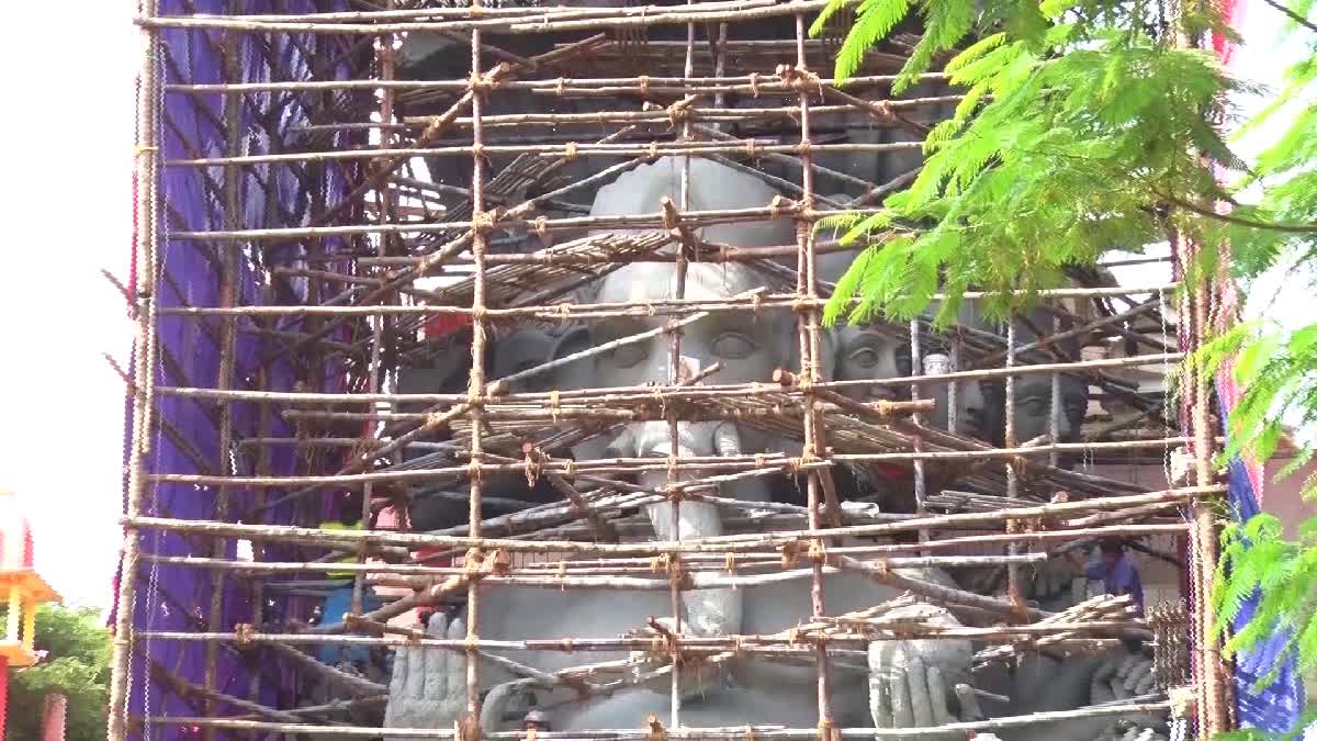 Khairatabad Ganesh Getting Ready for Ganpati Festival