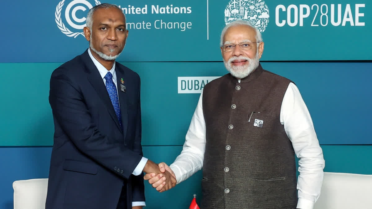 PM Modi with Maldives President Mohamed Muizzu