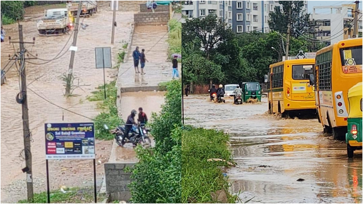 ಮಳೆಗೆ ಬೆಂಗಳೂರು ನಗರದ ಹಲವೆಡೆ ಜಲಾವೃತ