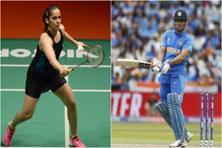 Saina Nehwal and MS Dhoni