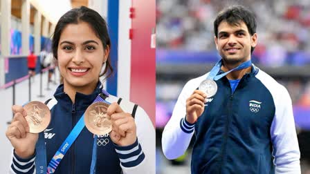 Manu Bhaker and Neeraj Chopra