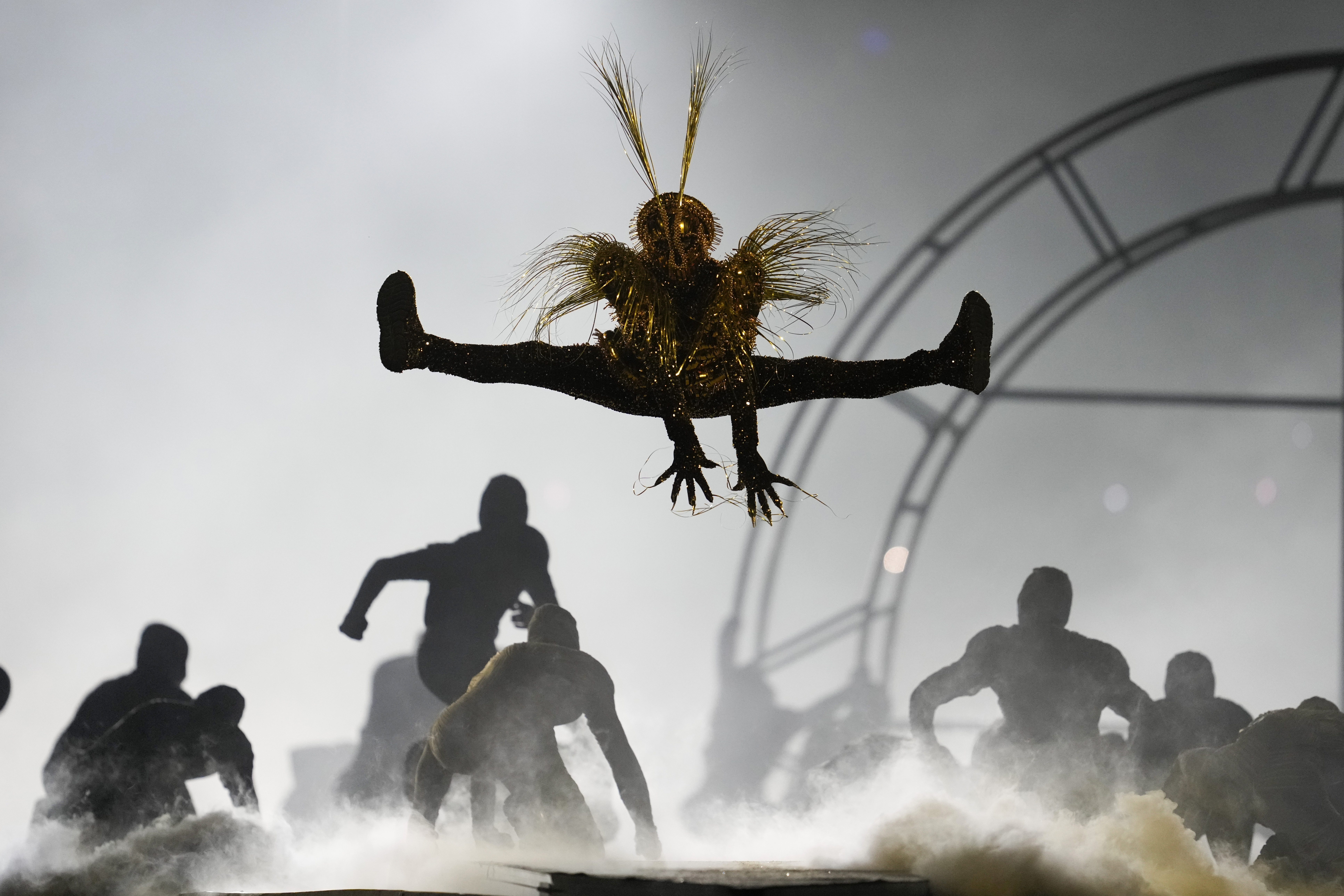 Artists perform during the 2024 Summer Olympics closing ceremony at the Stade de France, Sunday, Aug. 11, 2024, in Saint-Denis, France.