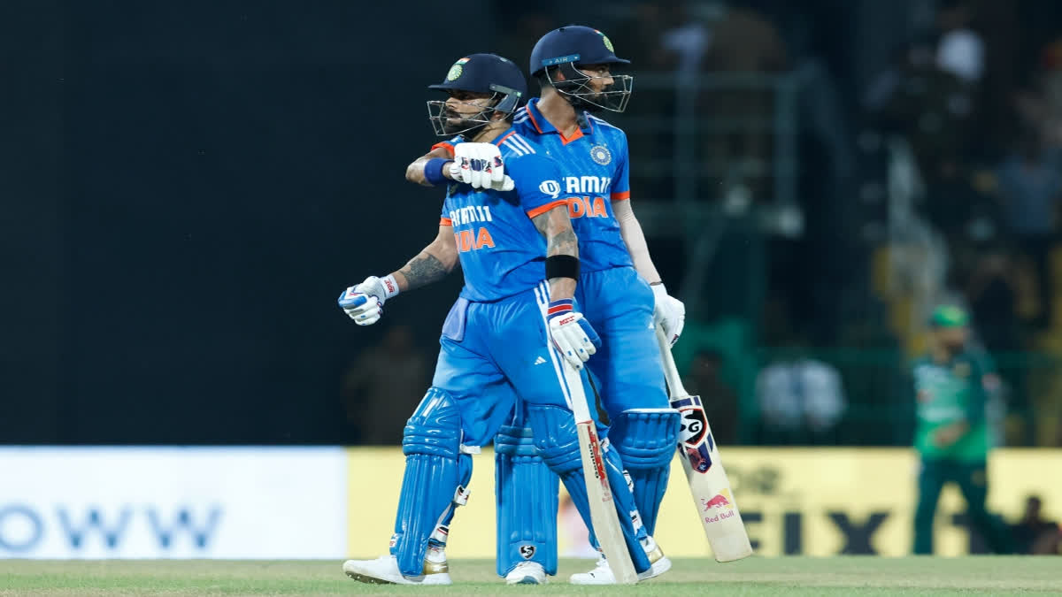 Virat Kohli (122*) played second fiddle with KL Rahul, who scored a century in his comeback match helping India to put a mammoth total of 356 runs against Pakistan in the super four match of the Asia Cup 2023.