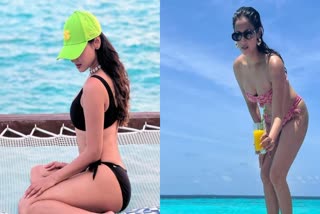 Actress Sonal chauhan Maldives bikini pics goes viral in social media