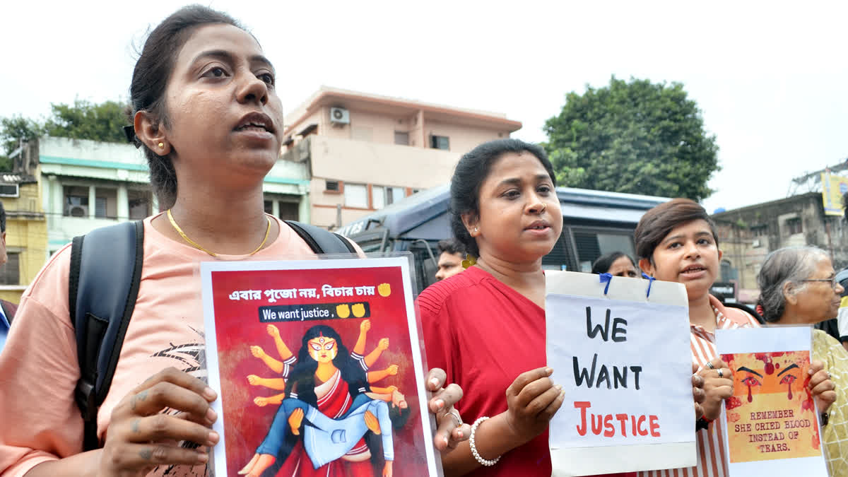 Doctors protesting over Kolkata's RG Kar Medical College rape-murder case