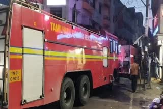 വനിത ഹോസ്‌റ്റലിൽ തീപിടുത്തം  FIRE BREAKS OUT IN MADURAI  FIRE ACCIDENT AT MADURAI  TWO PEOPLE DIED IN FIRE BREAK OUT