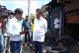 Minister Chaluvarayaswamy visited to Nagamangala