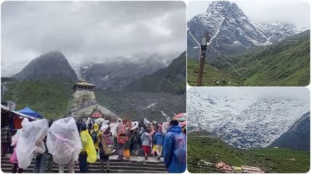 Snowfall on Peaks of Kedarnath