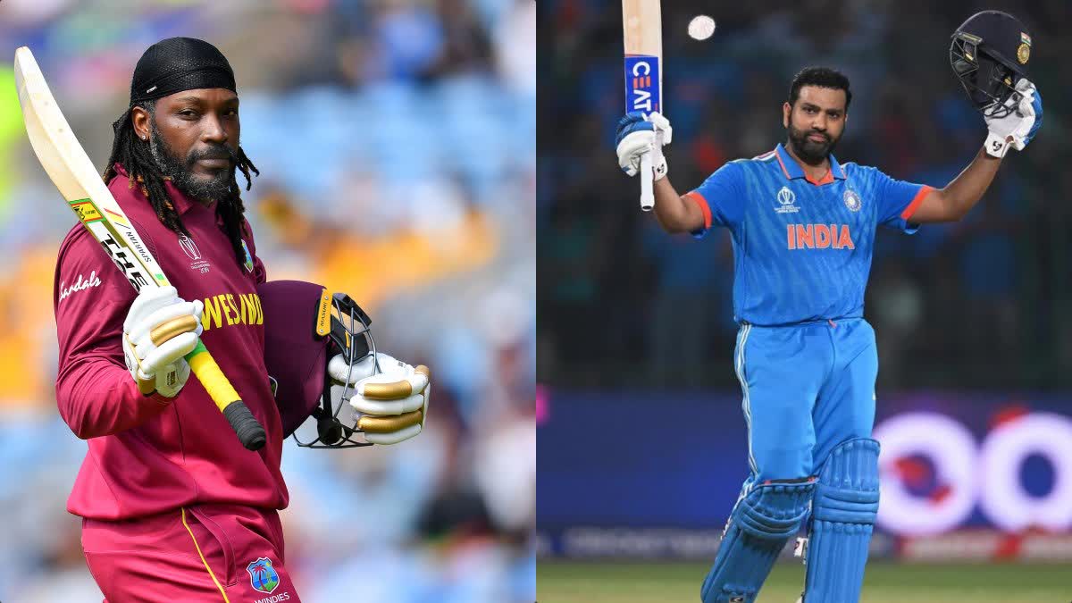 chris gayle congratulate rohit sharma