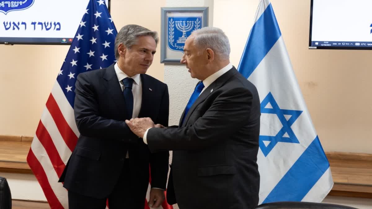 US Secretary of State Antony Blinken meets Israeli Prime Minister Benjamin Netanyahu