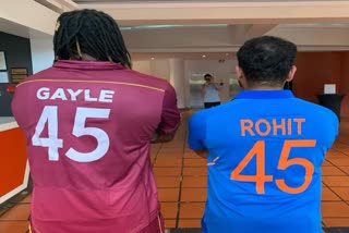 '45 Special': Gayle takes lead in congratulating Rohit who eclipsed his record