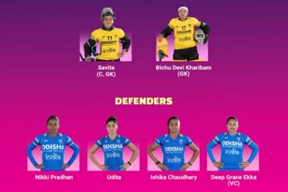 hockey team for womens asian champions trophy