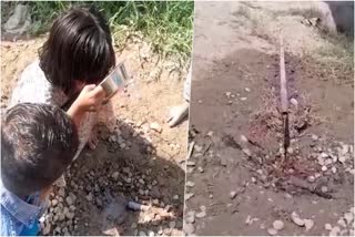 Children Drinking Dirty Water in Laksar