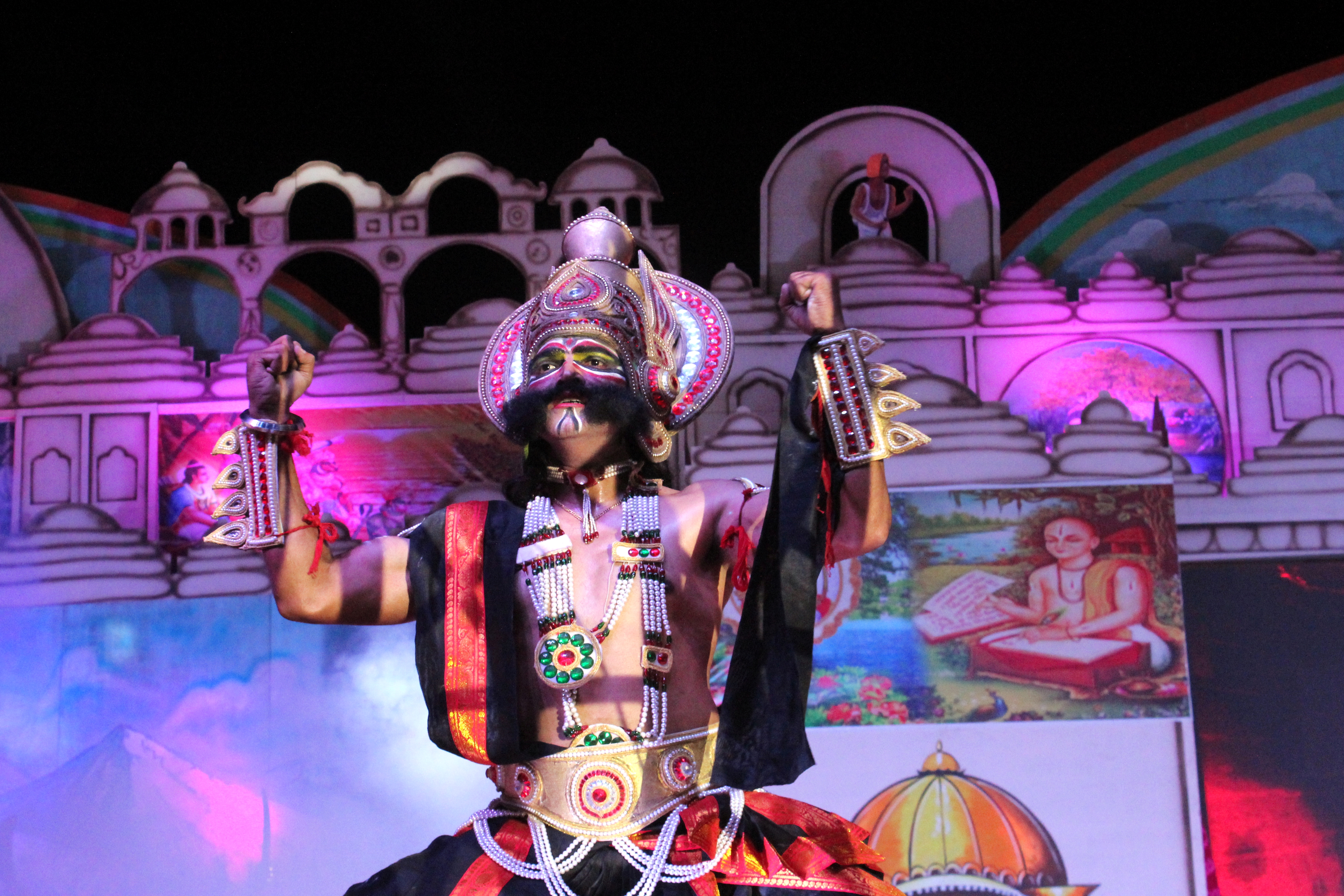 Ramlila, also known as Rama's play, is a dramatic reenactment of the battle between Rama and Ravana.