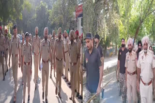 Increased police activity for panchayat elections, flag march in Mansa