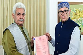 Omar Abdullah meets LG Manoj Sinha to stake claim to form the government