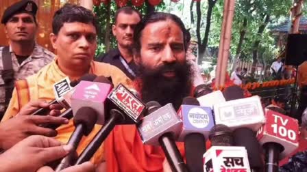 Yoga Guru Baba Ramdev in Haridwar.