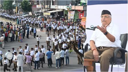 RSS leader Suresh Bhaiyyaji Joshi addressing workers