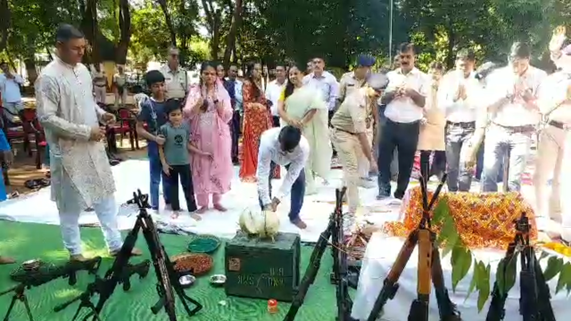 Weapon worship in Raipur