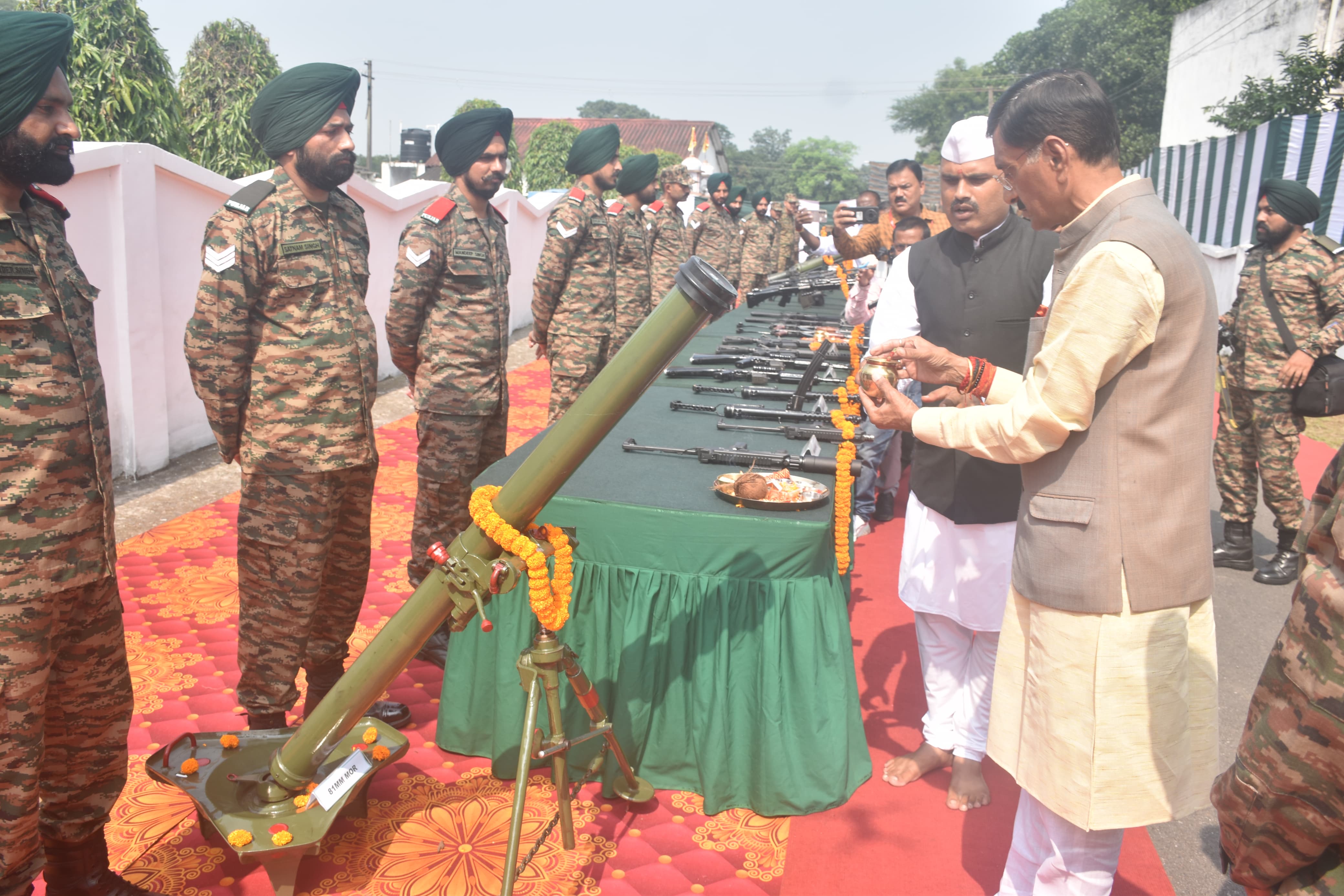 sanjay-seth-punjab-regiment-center-encouraged-soldiers-durga-puja-ramgarh