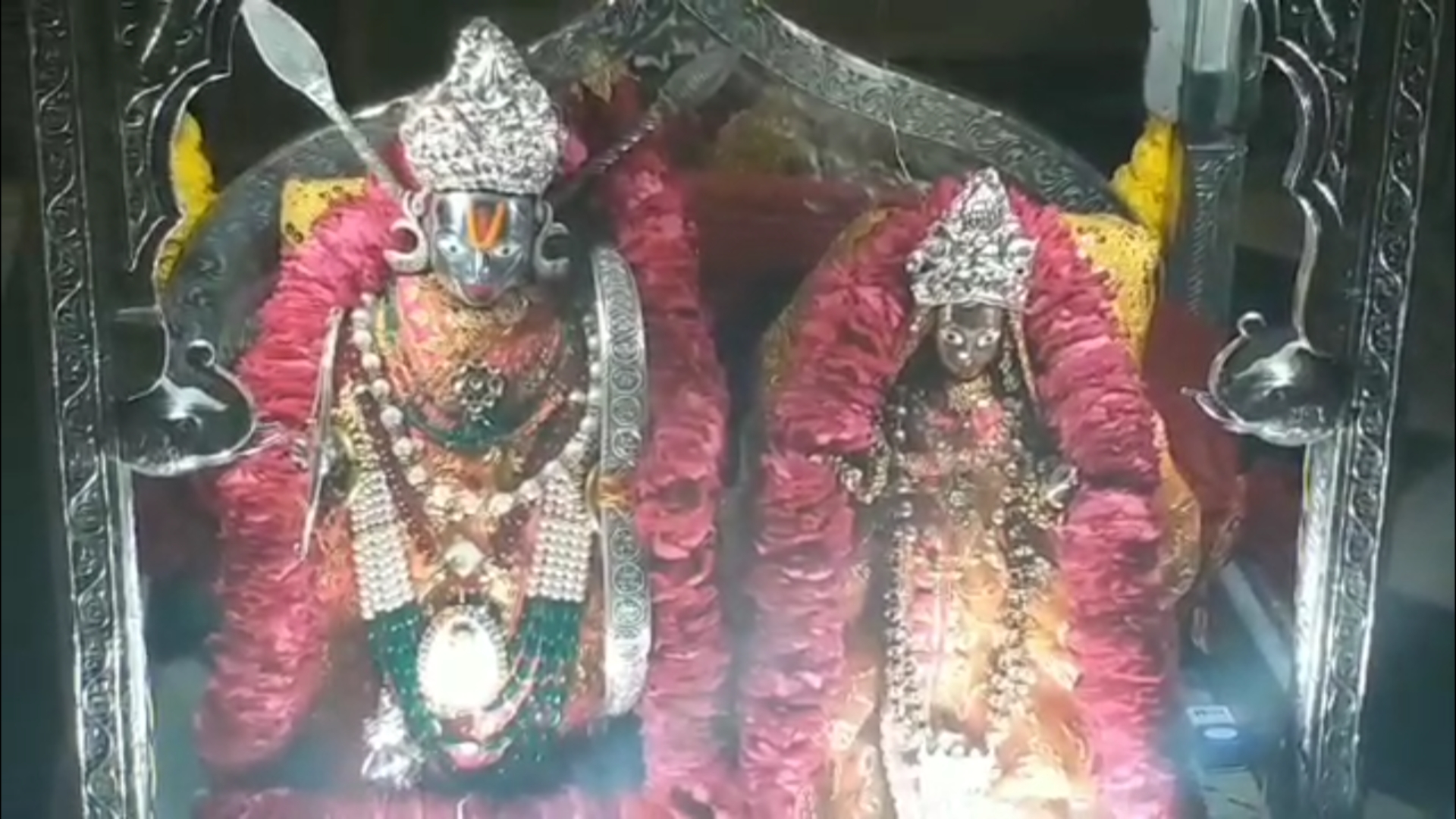 Shri Raghunathji sitting with his better half Mother Sita