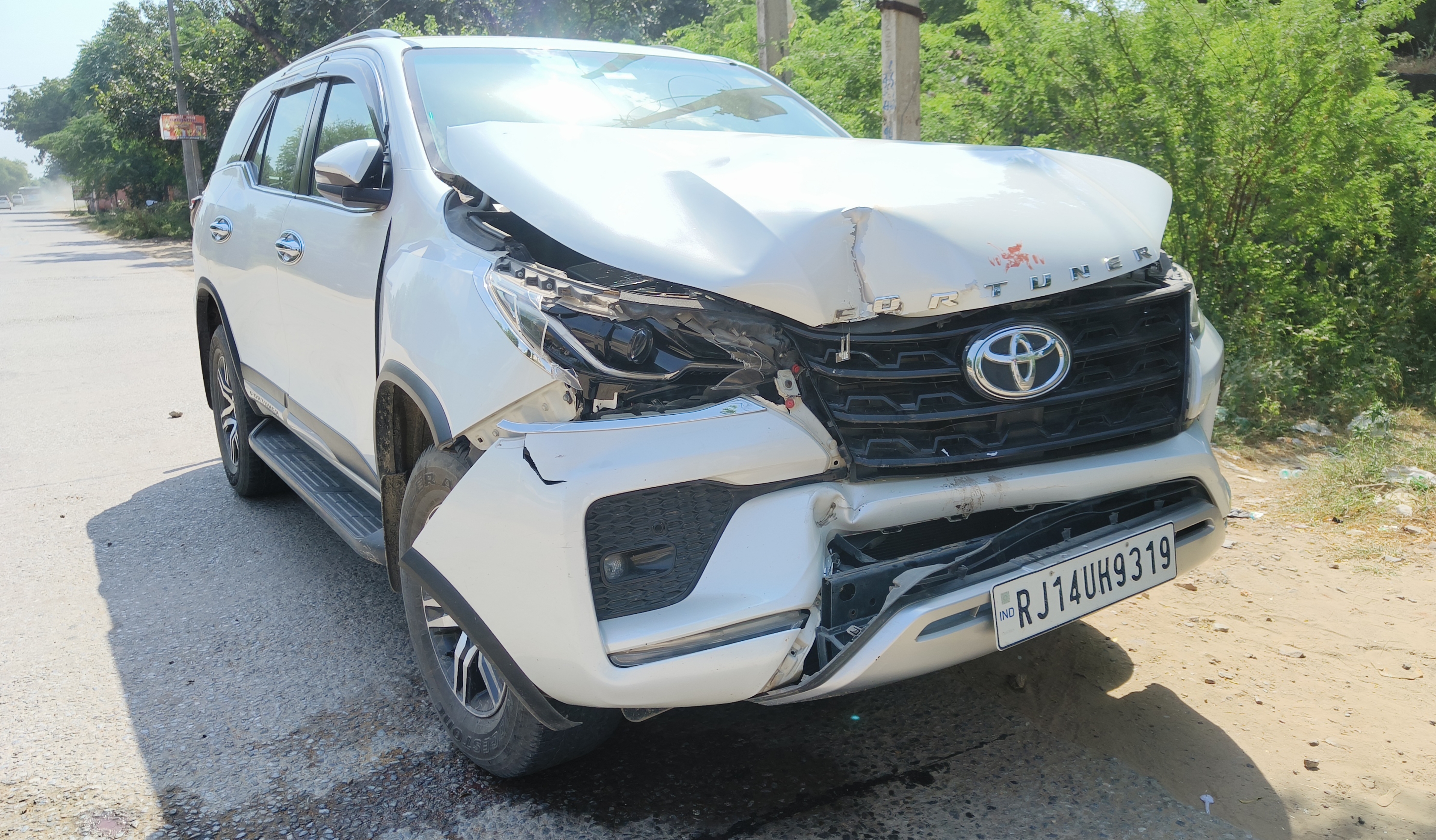 A Toyota SUV part of union minister Bhupendra Yadav's convoy damaged in minor road accident