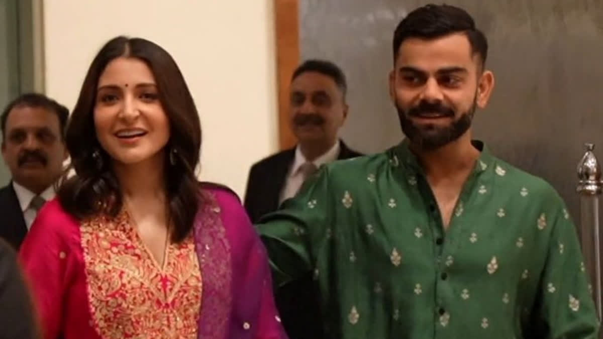 Anushka Sharma tries to cover baby bump as she joins hubby Virat Kohli for Team India's diwali bash