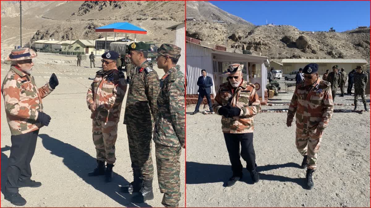 DIWALI 2023 PM NARENDRA MODI CELEBRATES DIWALI WITH SECURITY FORCES IN LEPCHA HIMACHAL PRADESH