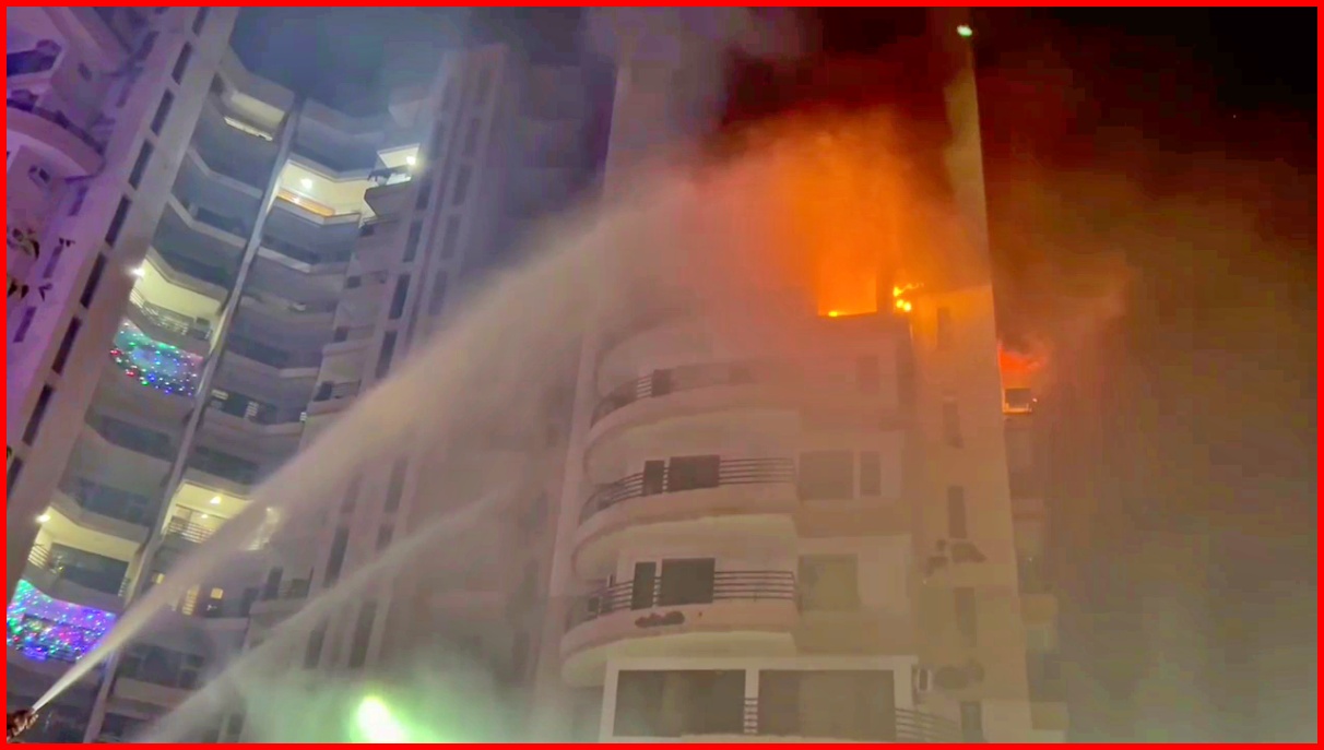 Fire broke out in a building in Sonipat