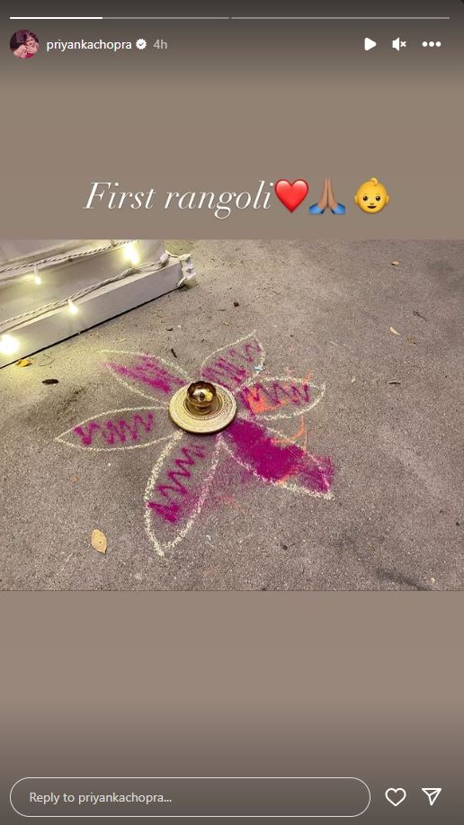 Priyanka Chopra flaunts her daughter Malti Marie's rangoli on Diwali