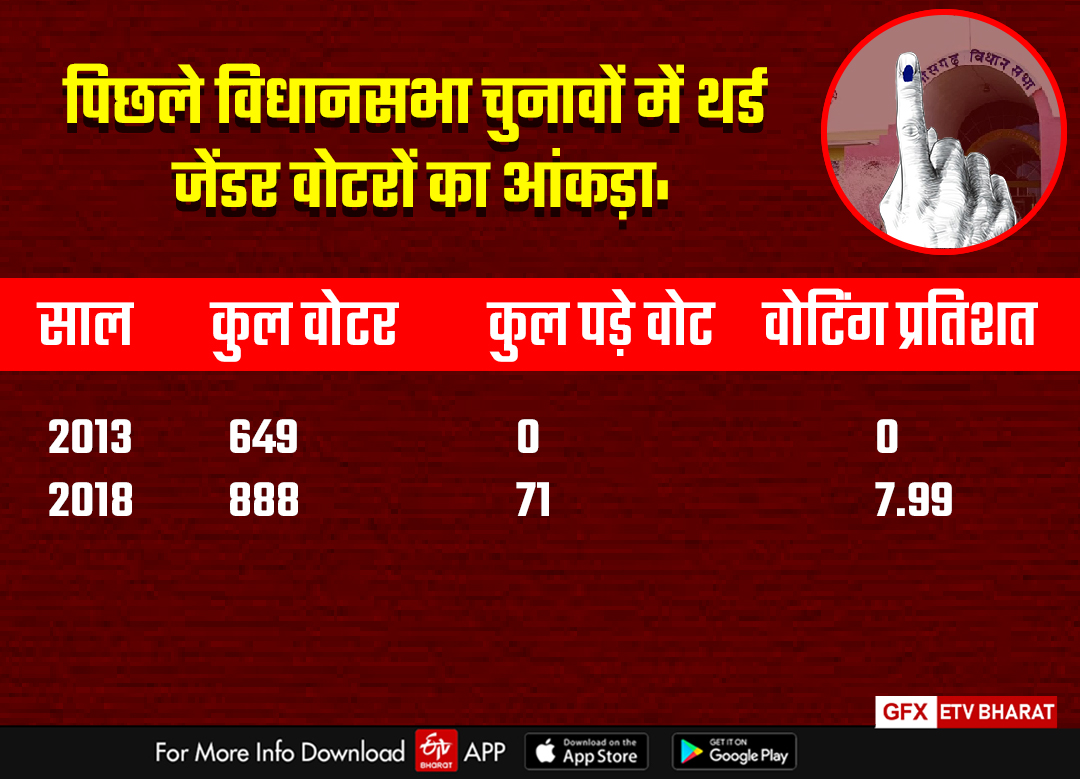 Number of third gender voters in last elections