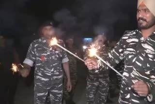 Indian Army personnel celebrated Diwali