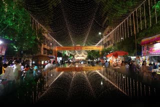 shri ganesh mandir lighting decoration