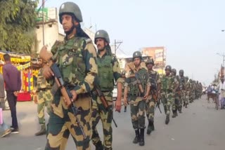 Surajpur police department held flag march