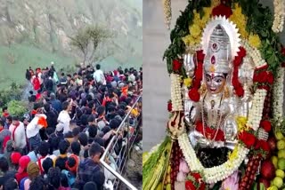 Etv Bharatthousands-of-devotees-got-darshana-of-deviramma-in-chikkamaluru