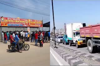 Etv Bharatpeople-rushed-to-buying-firecrackers-in-attibele