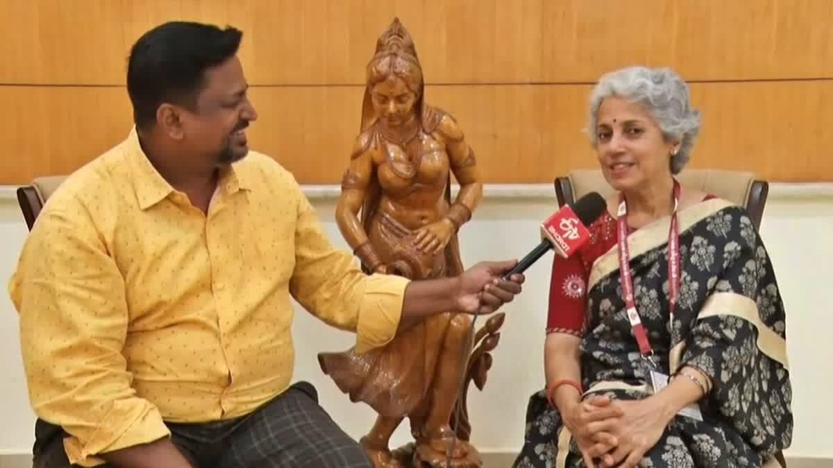 Dr. Soumya Swaminathan with representative of ETV Bharat