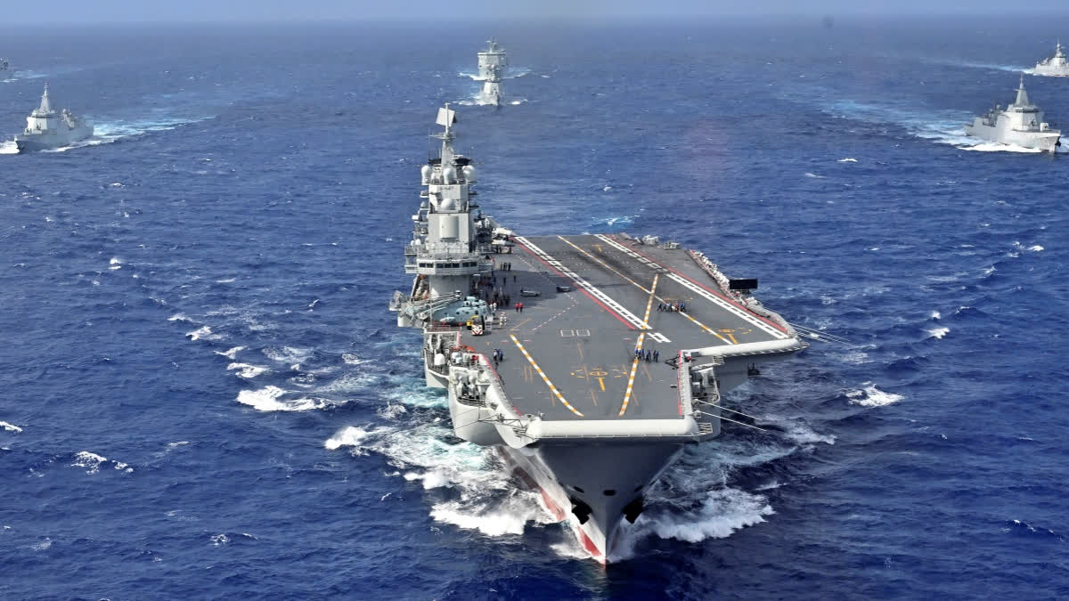 Conventionally powered Chinese aircraft carrier Liaoning.