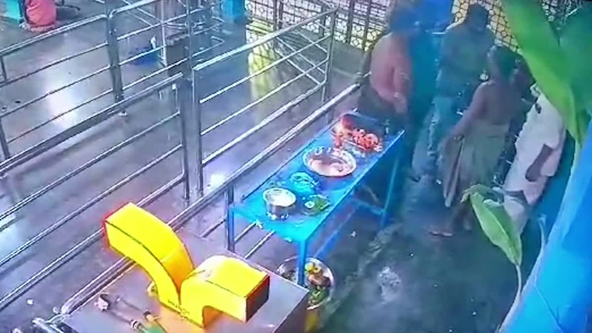 Fight Between Two Priests In Temple