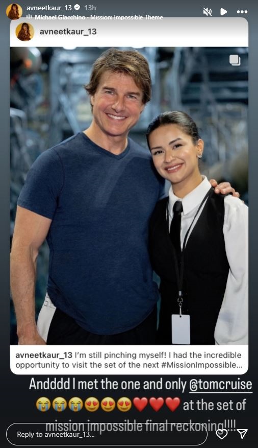 'I'm Still Pinching Myself': Avneet Kaur In Awe After Meeting Tom Cruise On Mission: Impossible Set