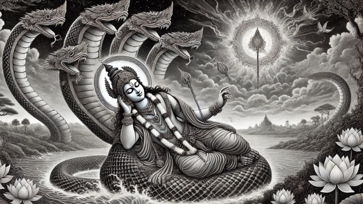 Lord Vishnu lays in yoganidra for four months