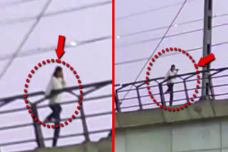 Delhi: Woman threatens to jump off elevated metro track, rescued
